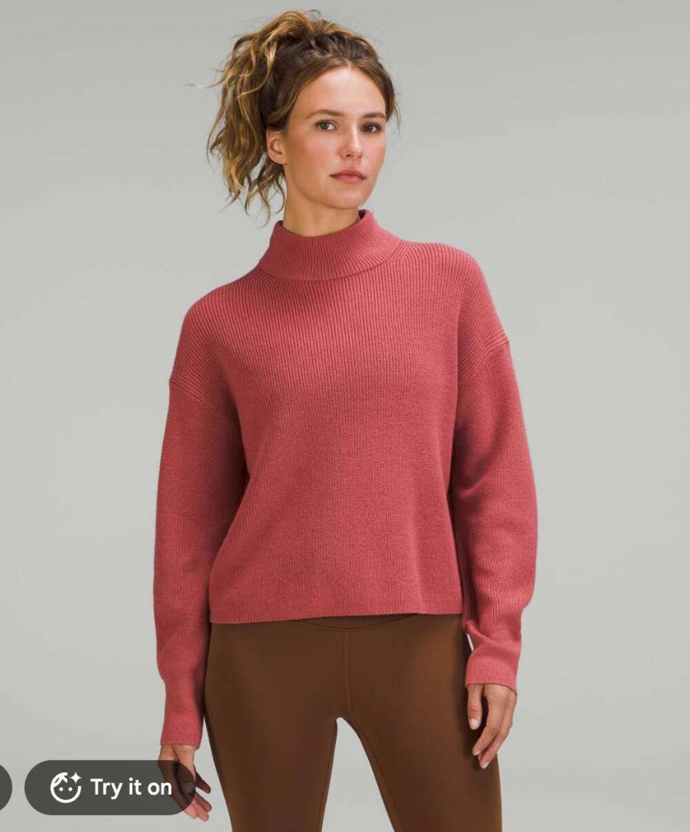 Lululemon Merino Wool-Blend Mock Neck Sweater